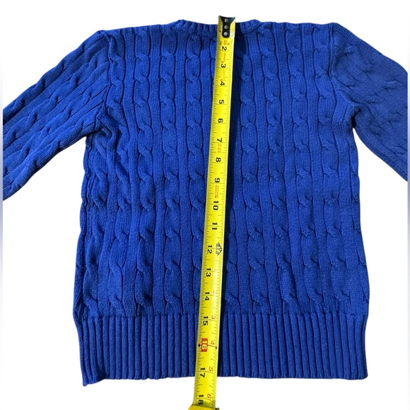 Polo by Ralph Lauren Royal Blue Cable Knit Sweater - Picture 4 of 8